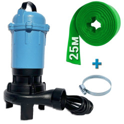 Насос дренажно-фекальный Expert Pump WQDC15-12-2 (2квт) с ножем, без поплавка + 25м рукава