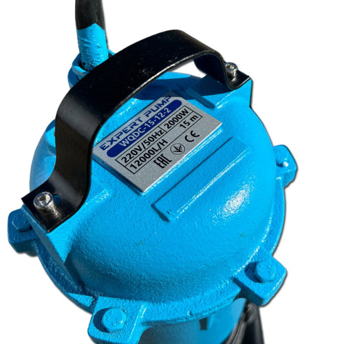 Насос дренажно-фекальный Expert Pump WQDC15-12-2 (2квт) с ножем, без поплавка + 10м рукава