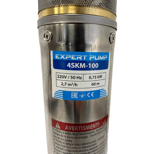 Expert Pump 4SKM-100 0,75 кВт, h = 62м, Q = 45л/хв вихровий насос занурювальний