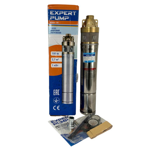 Expert Pump 4SKM-150 1,1 кВт, h = 105м, Q = 50л/хв вихровий насос занурювальний